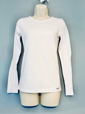 ADAR 2-pack White + Gray Long Sleeve Crew Tee